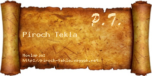 Piroch Tekla névjegykártya